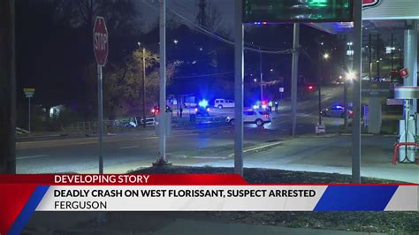 Deadly crash on West Florissant Avenue, suspect in custody